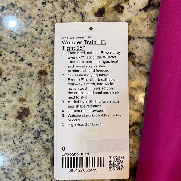 2 pair Lululemon Wunder Train size 0/25 inch inseam - Picture 4 of 8